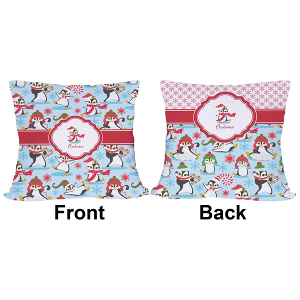 Christmas Penguins Outdoor Pillow - 20x20
