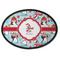 Christmas Penguins Iron On Oval Patch w/ Name or Text