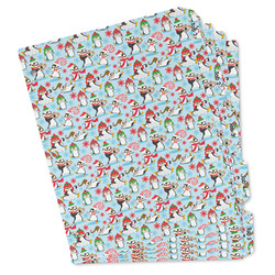 Christmas Penguins Binder Tab Divider Set (Personalized)
