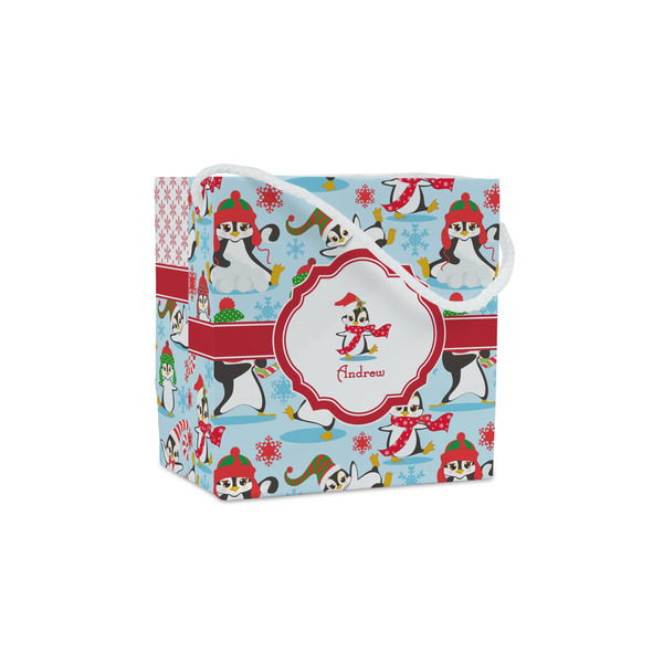 Custom Christmas Penguins Party Favor Gift Bags (Personalized)