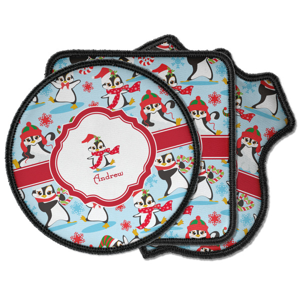 Custom Christmas Penguins Iron on Patches (Personalized)