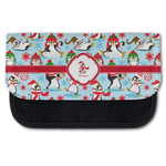 Christmas Penguins Canvas Pencil Case w/ Name or Text