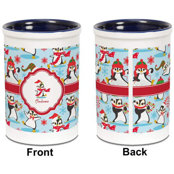 Christmas Penguins Pencil Holder - Blue - approval