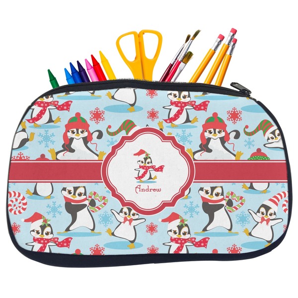 Christmas Penguins Pencil / School Supplies Bags - Medium