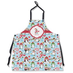 Christmas Penguins Apron Without Pockets w/ Name or Text