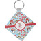 Christmas Penguins Diamond Plastic Keychain w/ Name or Text