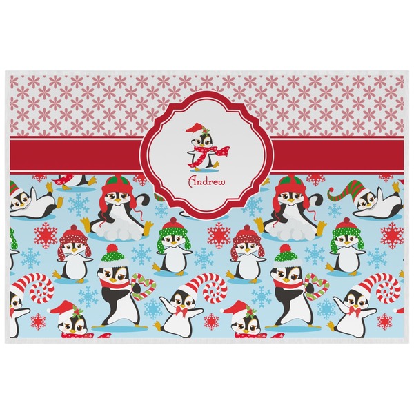 Christmas Penguins Personalized Placemat (Back)
