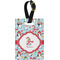 Christmas Penguins Plastic Luggage Tag - Rectangular w/ Name or Text