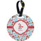 Christmas Penguins Personalized Round Luggage Tag
