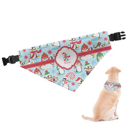 Christmas Penguins Dog Bandana - Large (Personalized)