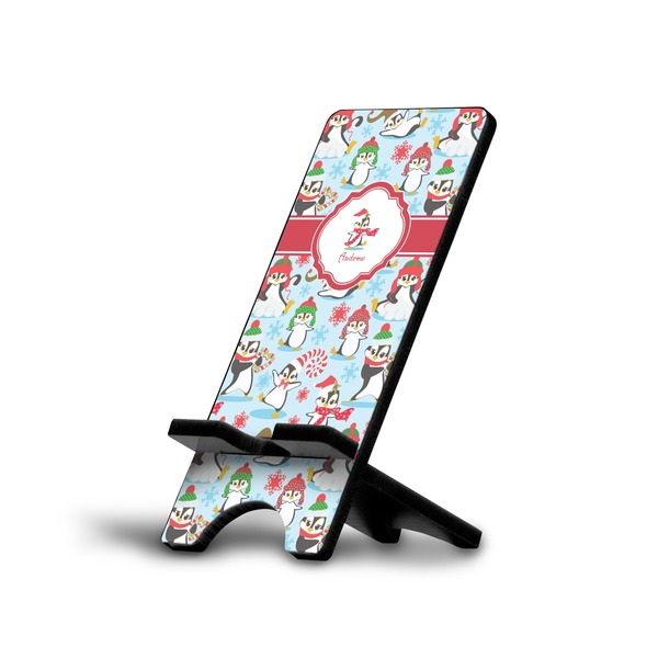 Custom Christmas Penguins Cell Phone Stand (Large) (Personalized)