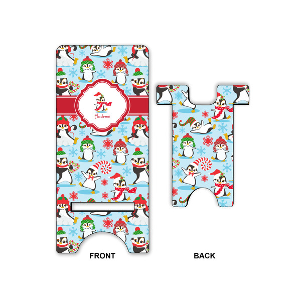 Christmas Penguins Phone Stand - Front & Back