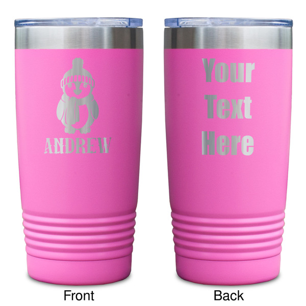 Christmas Penguins Pink Polar Camel Tumbler - 20oz - Double Sided - Approval