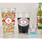 Christmas Penguins Pint Glass - Full Fill w Transparency - In Context