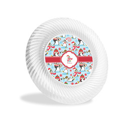 Christmas Penguins Plastic Party Appetizer & Dessert Plates - 6" (Personalized)