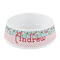 Christmas Penguins Plastic Dog Bowl - Small (Personalized)