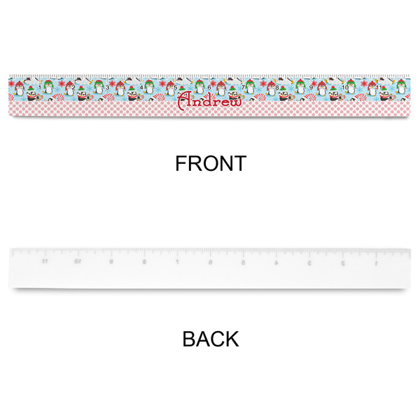 Christmas Penguins Plastic Ruler - 12" - APPROVAL