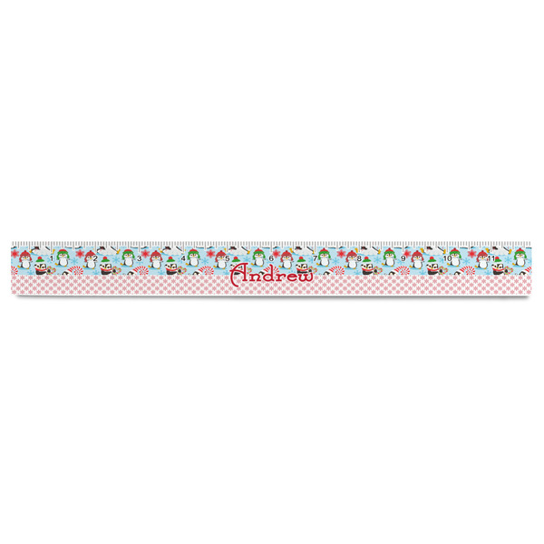 Christmas Penguins Plastic Ruler - 12" - FRONT