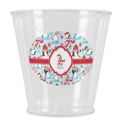 Christmas Penguins Plastic Shot Glass (Personalized)