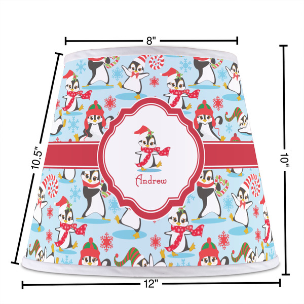 Christmas Penguins Poly Film Empire Lampshade - Dimensions