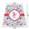 Christmas Penguins Poly Film Empire Lampshade - Dimensions