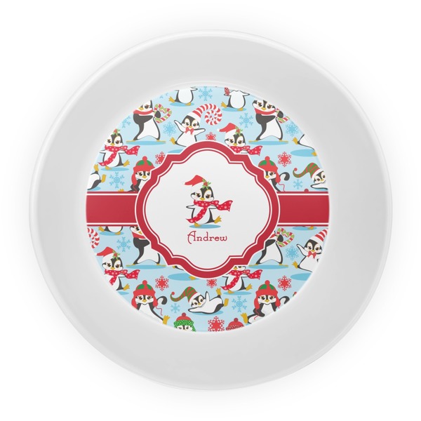 Christmas Penguins Melamine Bowl - Center