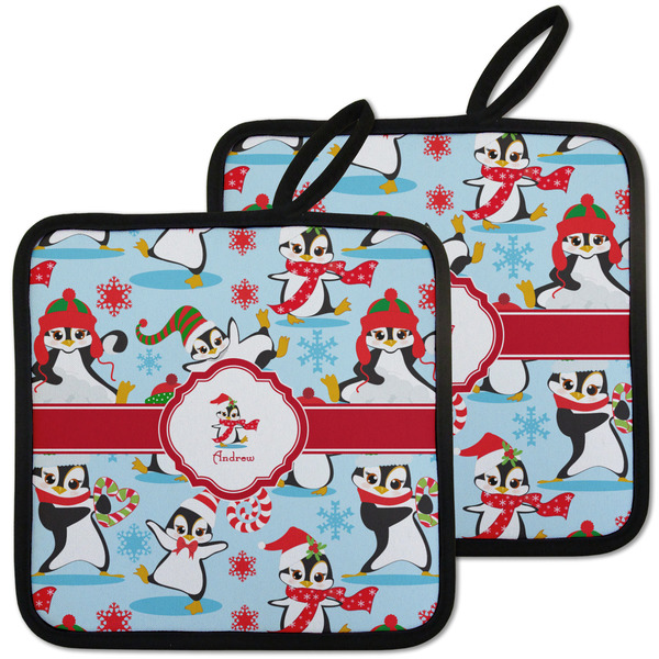 Christmas Penguins Pot Holders - Set of 2 MAIN