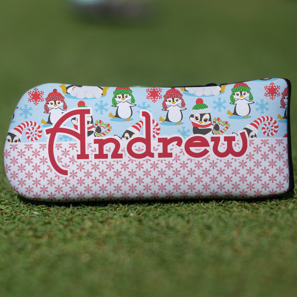Custom Christmas Penguins Blade Putter Cover (Personalized)