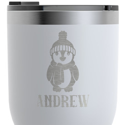 Christmas Penguins RTIC Tumbler - White - Engraved Front & Back (Personalized)