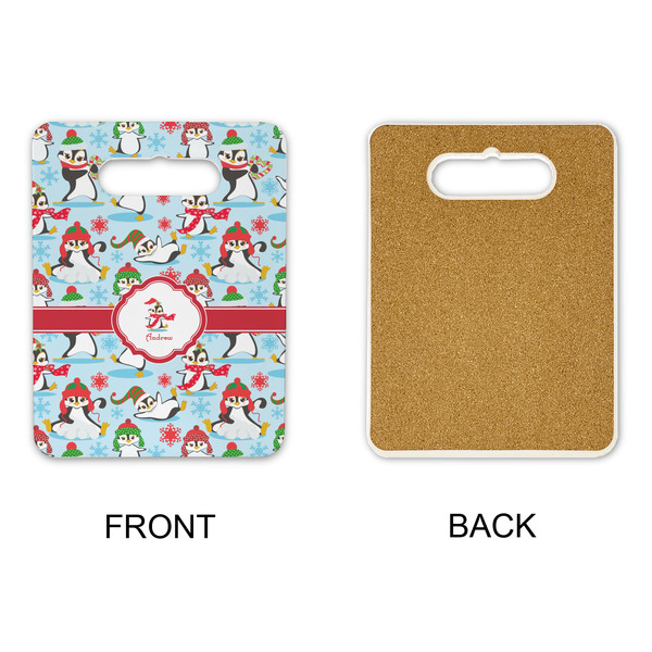 Christmas Penguins Rectangle Trivet with Handle - APPROVAL