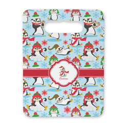 Christmas Penguins Rectangular Trivet with Handle (Personalized)