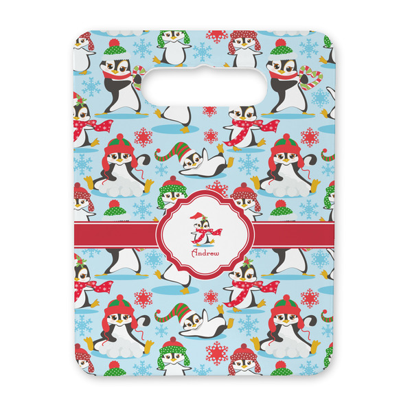 Custom Christmas Penguins Rectangular Trivet with Handle (Personalized)