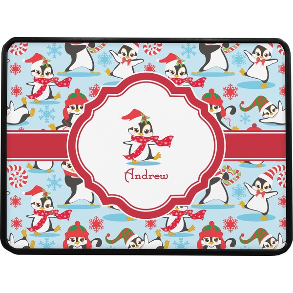 Christmas Penguins Rectangular Trailer Hitch Cover (Personalized)