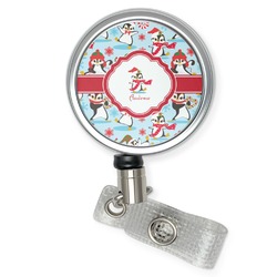 Christmas Penguins Retractable Badge Reel (Personalized)