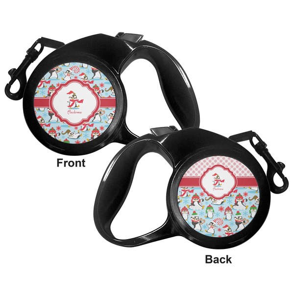 Christmas Penguins Retractable Dog Leash - Medium Large - Apvl