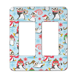 Christmas Penguins Rocker Style Light Switch Cover - Two Switch