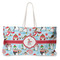 Christmas Penguins Large Tote Bag with Rope Handles (Personalized)