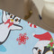 Christmas Penguins Large Rope Tote - Close Up View