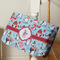 Christmas Penguins Large Rope Tote - Life Style