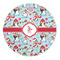 Christmas Penguins Round Indoor Rug - Front/Main