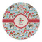 Christmas Penguins Round Linen Placemats - FRONT (Double Sided)