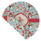 Christmas Penguins Round Linen Placemats - Front (folded corner double sided)