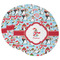 Christmas Penguins Round Paper Coaster - Main