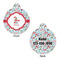 Christmas Penguins Round Pet ID Tag - Large - Approval