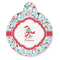 Christmas Penguins Round Pet ID Tag - Large - Front
