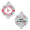 Christmas Penguins Round Pet Tag - Front & Back
