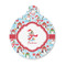 Christmas Penguins Round Pet ID Tag - Small (Personalized)