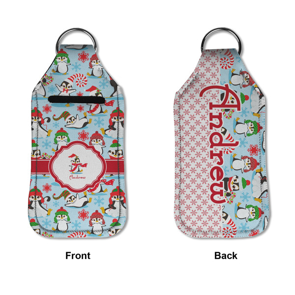 Christmas Penguins Sanitizer Holder Keychain - Large APPROVAL (Flat)