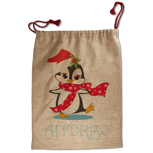 Christmas Penguins Santa Bag - Front