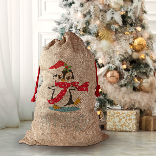 Christmas Penguins Santa Bag - Lifestyle